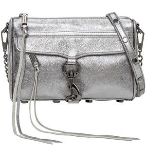 Rebecca Minkoff classic large silver metallic shoulder bag